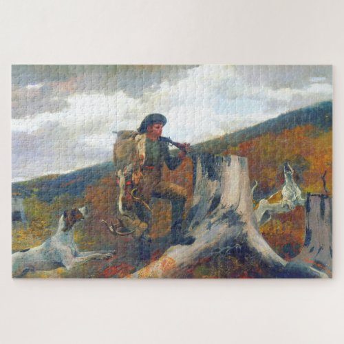 A Huntsman and Dogs Winslow Homer Circa 1891  Jigsaw Puzzle