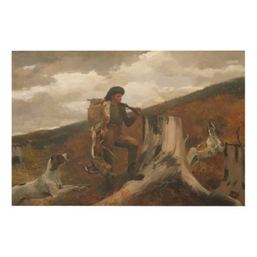 A Huntsmen and Dogs  Wood Wall Art