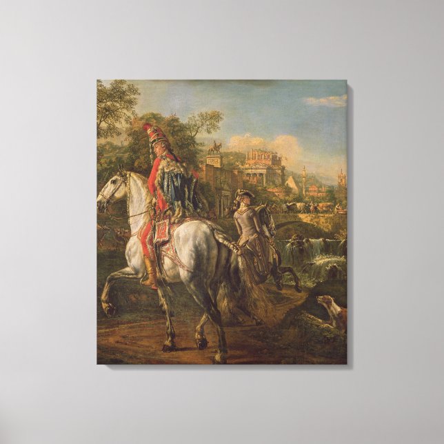 A Hussar on horseback, 1773 Canvas Print (Front)