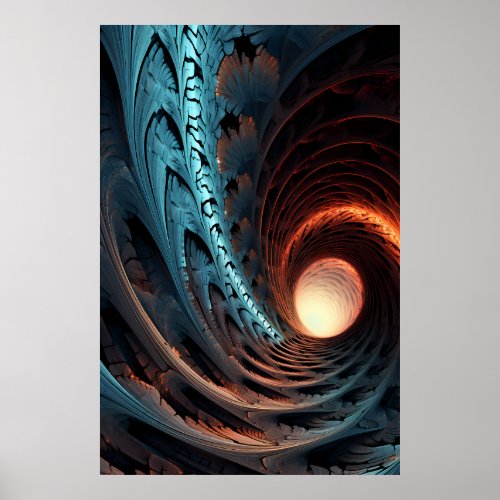 A Hypnotic Fractal Art Poster