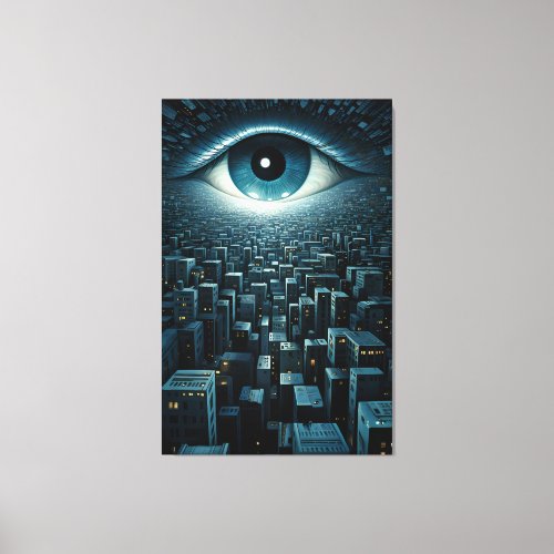 A Hypnotic Journey Through the Astral City Canvas Print