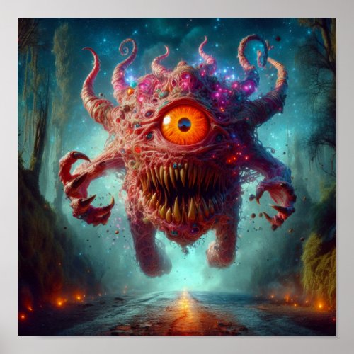 AI Chased by Beholder Poster