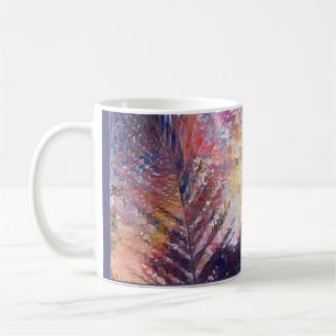 A.I. enhanced photo, beautiful leaf in nature Coffee Mug