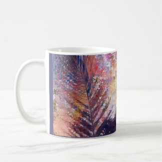 A.I. enhanced photo, beautiful leaf in nature Coffee Mug
