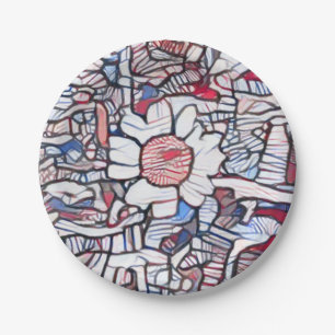 A.I. enhanced photo of the humble daisy  Paper Plates