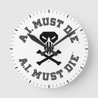 A.I. Must Die™ Logo (College Font) Wall Clock