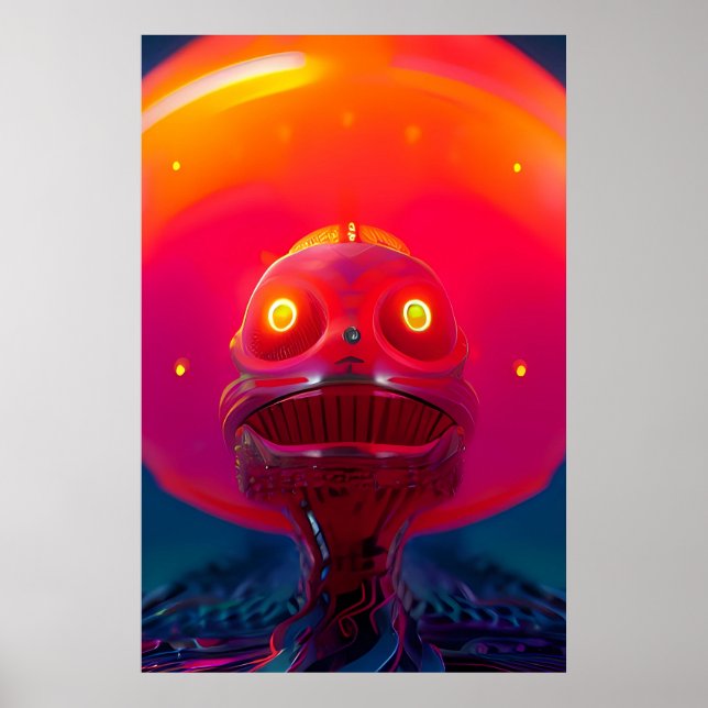 A.I. New Dawn Psychedelic Sci-Fi Dream Poster (Front)