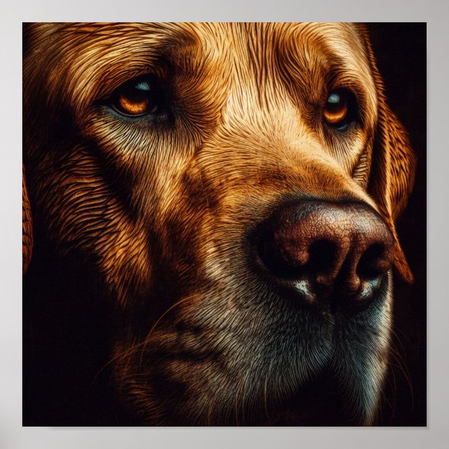 A.I. Sad Labrador Poster (Front)