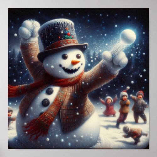AI Snowball Fight Poster