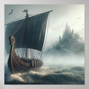 A.I. Viking Ship Poster