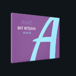 A INITIAL Bar Bat Mitzvah Sign-In Board Canvas Print<br><div class="desc">WELCOME! All my designs are ONE-OF-A-KIND original pieces of artwork designed by me! You can only find them here!  Need your hebrew name added to this? No problem,  just email me at Marlalove@hotmail.com</div>