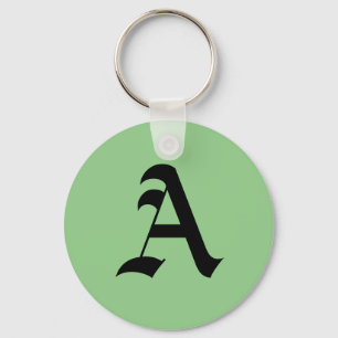 "A" Initial  Keychain