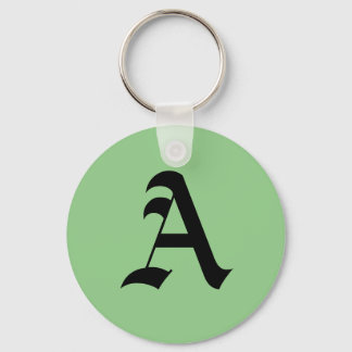 "A" Initial  Keychain