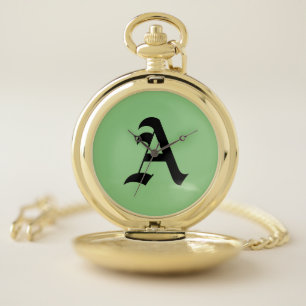 "A" Initial Pocket Watch