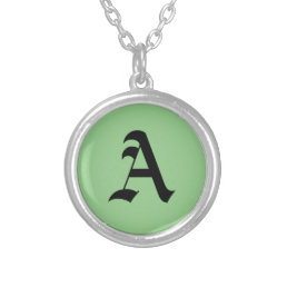 &quot;A&quot; Initial  Silver Plated Necklace