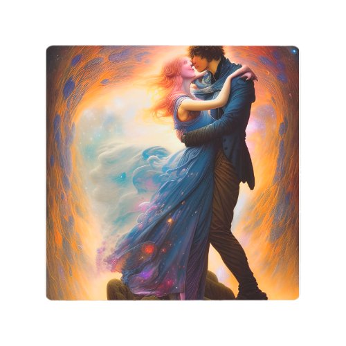 A Inlove Dream of a Couple in Distant Galaxy Metal Print