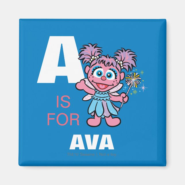 A is for Abby Cadabby | Add Your Name Magnet (Front)