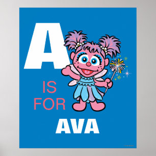 A is for Abby Cadabby Add Your Name Poster