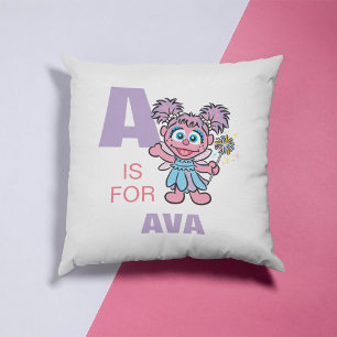 A is for Abby Cadabby Add Your Name Throw Pillow
