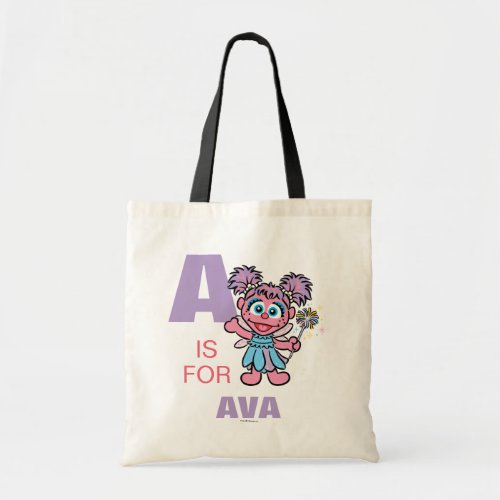 A is for Abby Cadabby  Add Your Name Tote Bag