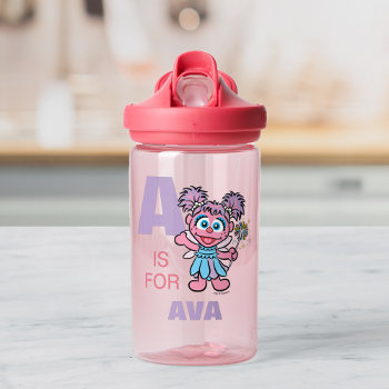 A Is For Abby Cadabby | Add Your Name Water Bottle by SesameStreet at Zazzle