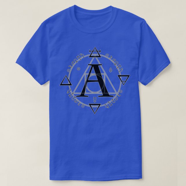 A is for Alchemy Simple Baseball Sleeve T-Shirt (Design Front)