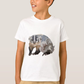 A is for American Badger  T-Shirt
