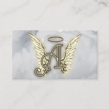 A Is For Angel Alphabet Letter Initial Business Card by AngelAlphabet at Zazzle