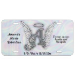 A Is For Angel Personalized  License Plate at Zazzle