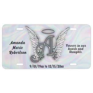 A is for Angel Personalized  License Plate
