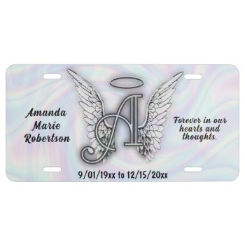A Is For Angel Personalized  License Plate by AngelAlphabet at Zazzle