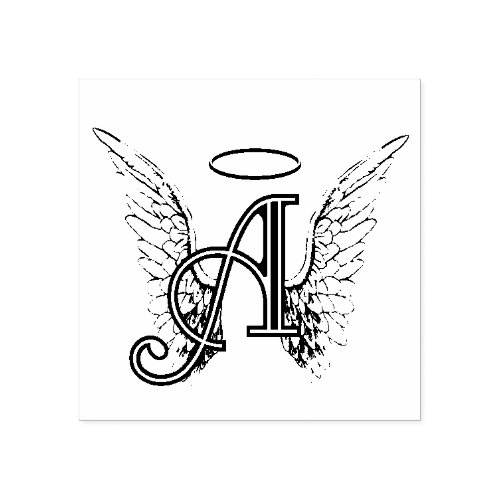 A is for Angel Rubber Stamp