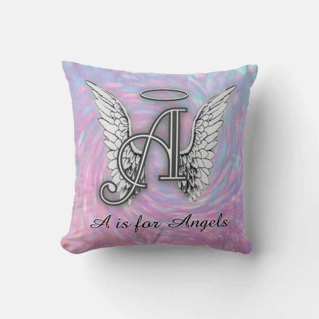A is for Angels Throw Pillow (Front)