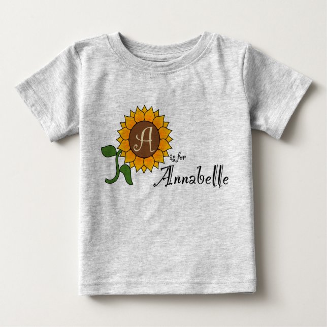 A is for Annabelle Sunflower T Shirt (Front)