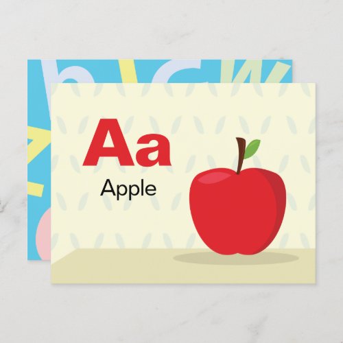 A is for Apple _ Alphabet Flash Card