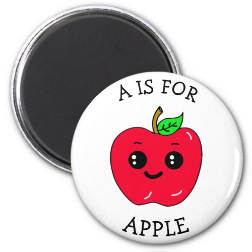 A is for Apple Educational  Magnet