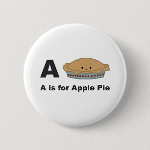 A is for Apple Pie Button