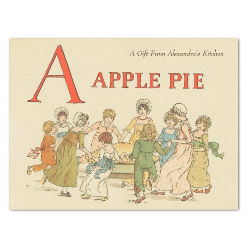 A Is For Apple Pie Vintage Restored Baking Gift Tissue Paper