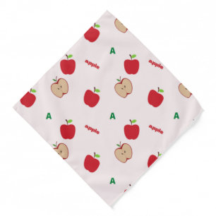 A is for apple pink bandana