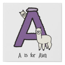 A is for….personalized canvas print
