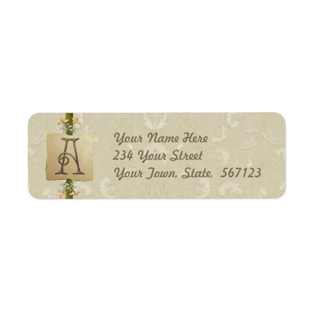 A - Ivory Elegance Monogram Label (Front)