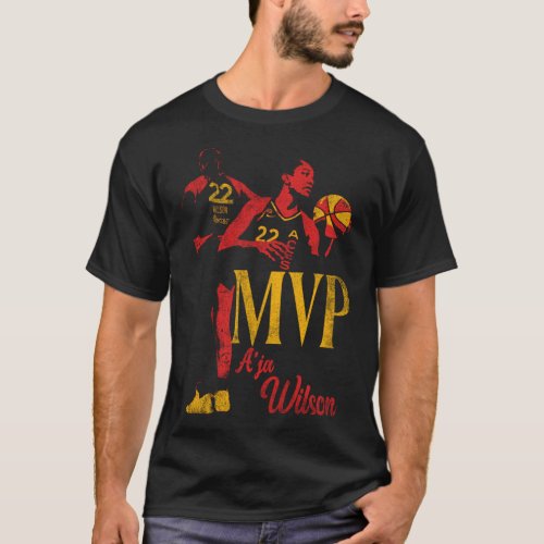 A_ja Wilson MVP Las Vegas Aces WNBA   T_Shirt