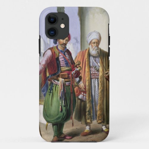 A Janissary and a Merchant in Cairo illustration iPhone 11 Case