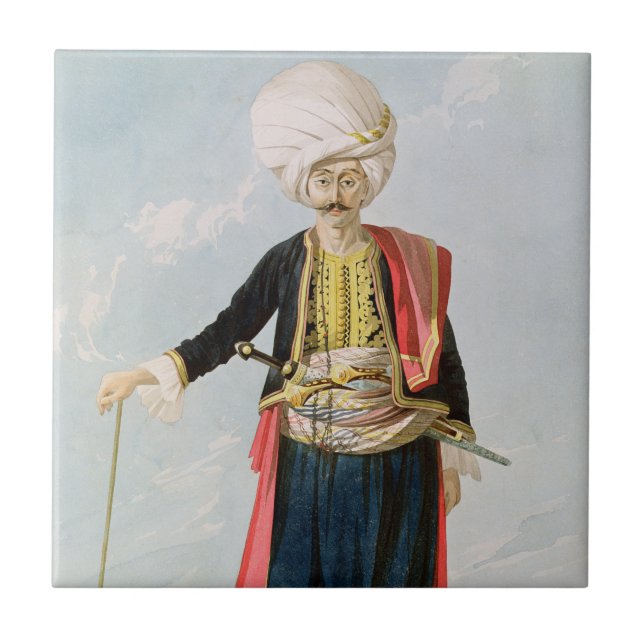 A Janissary, circa 1823 Ceramic Tile (Front)