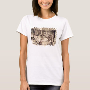 A Japanese cloth store, c.1890 (hand coloured phot T-Shirt