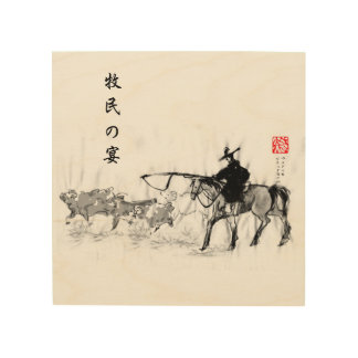 a _Japanese horse samurai art equestrian sumi