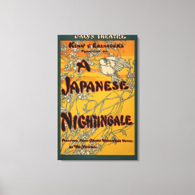 A Japanese Nightingale Theatrical Play Poster Canvas Print (Front)