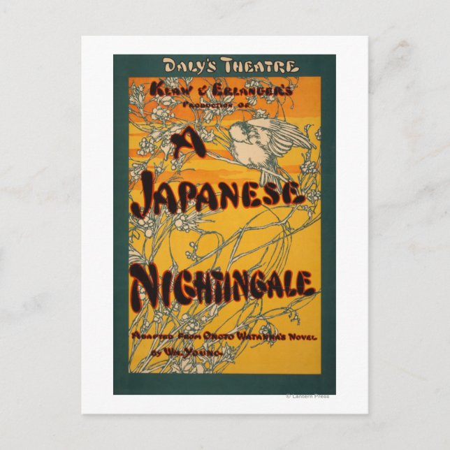A Japanese Nightingale Theatrical Play Poster Postcard (Front)