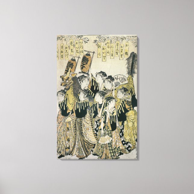 A Japanese Orchestra, Tosa School Canvas Print (Front)