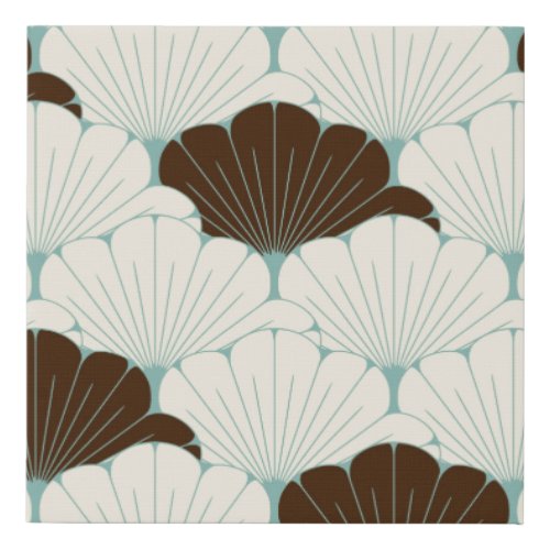 a Japanese style seamless tile with exotic foliage Faux Canvas Print